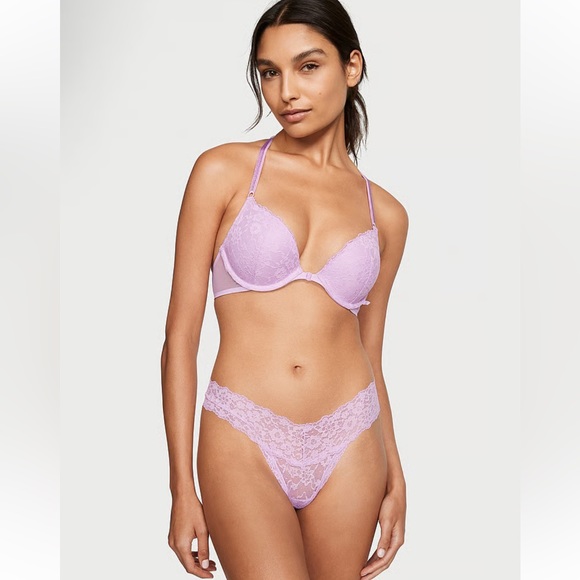 🆕 VICTORIA'S SECRET VS SEXY TEE LACIE PUSH UP BRA PURPLE 38D - Picture 2 of 10